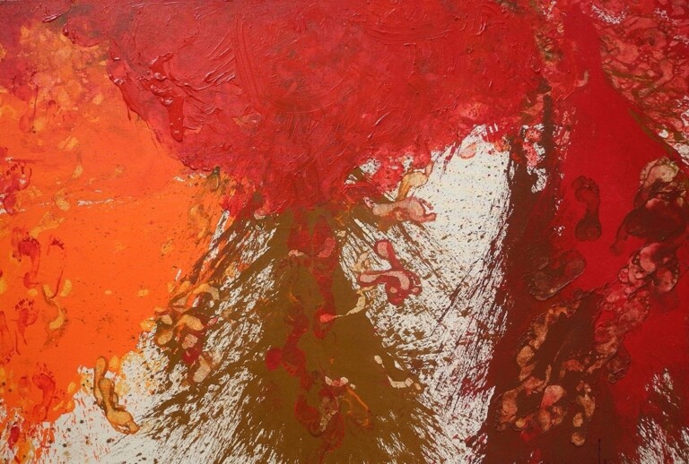 Hermann Nitsch, Senza titolo, 2009, acrilico su tela, 200 x 300 cm. Courtesy Galleria Gaburro, Verona-Milano