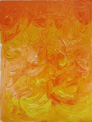 Hermann Nitsch, Senza titolo, 2021, acrilico su tela, 200 x 150 cm. Courtesy Galleria Gaburro, Verona-Milano