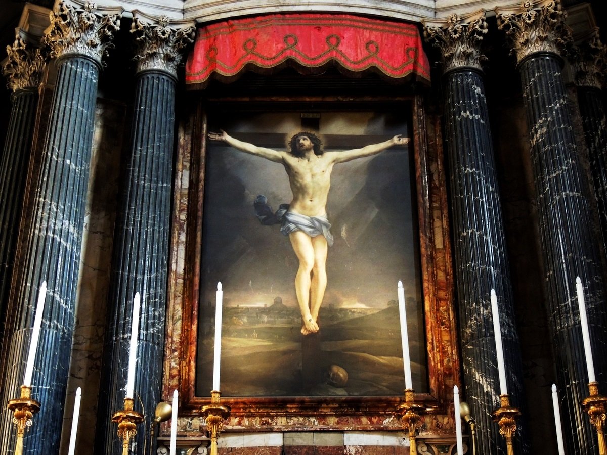 Il Crocifisso (1638-40) di Guido Reni nella Chiesa di San Lorenzo in Lucina a Roma