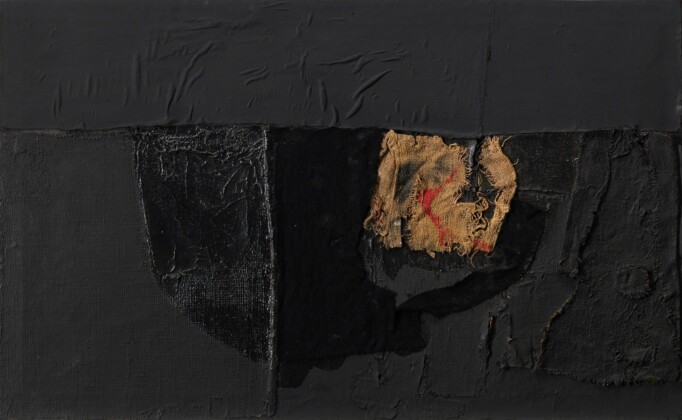 Alberto Burri, Sacco e nero, 1955, Courtesy Sotheby's