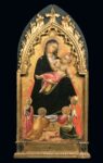 Maestro della Cappella Bracciolini, Madonna col Bambino tra una santa martire, san Pietro, san Giovanni Evangelista e un santo vescovo, tempera su tavola, 1400 ca. Firenze, Galleria dell'Accademia