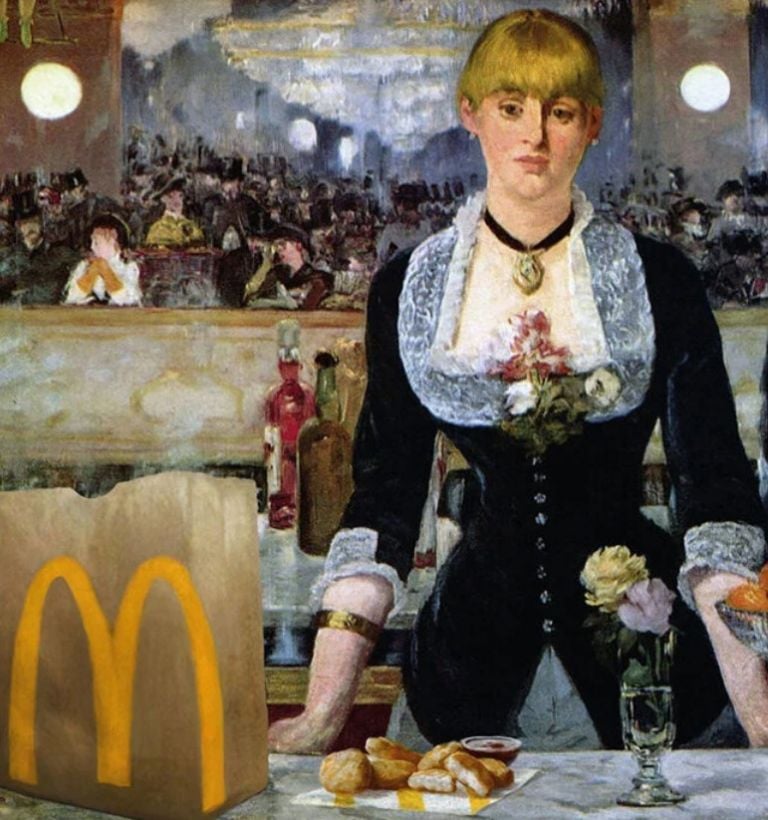 ManetMcDonalds Il cibo di McDonald's irrompe nei quadri impressionisti