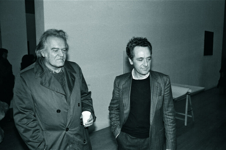 Mario Merz e Gerhard Richter, AEIOU, Centre d’Art Contemporain, Ancien Palais des Exposition, Ginevra, 1983 © Franz Egon von Fürstenberg