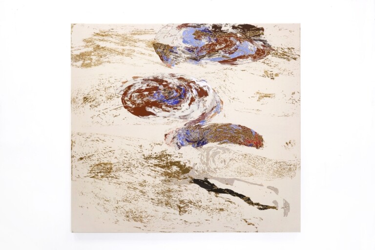 Marta Spagnoli, Vortici I, 2022, acrilico e olio, 100 x 110 cm. Courtesy l'artista e Galleria Continua