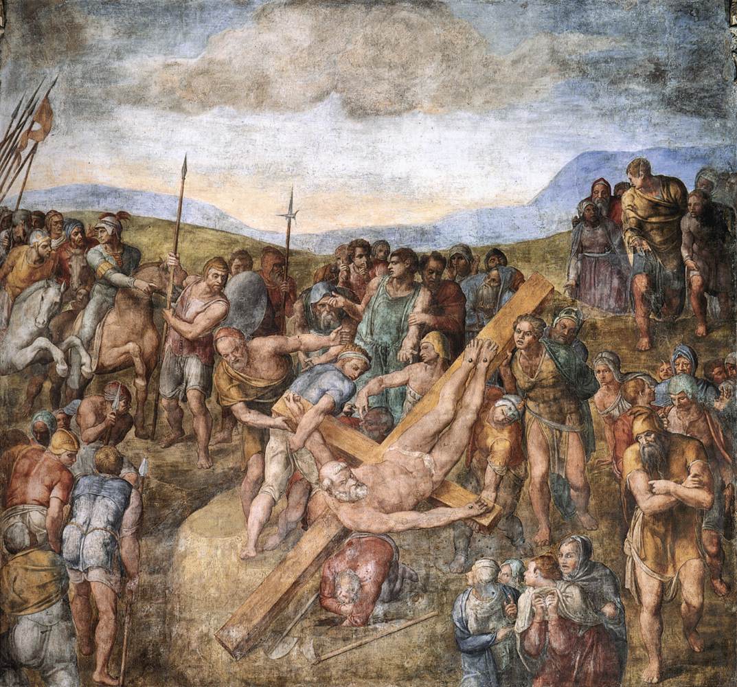 Michelangelo, Crocifissione di San Pietro