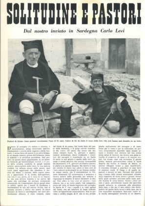Pagina da Carlo Levi, Solitudine e pastori, “L’Illustrazione Italiana”, n. 7, luglio 1952