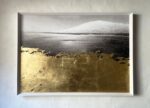 Rä Di Martino, Allunati #23, 2021, foglia d'oro e pigmento su carta cotone su alluminio, 70x100 cm