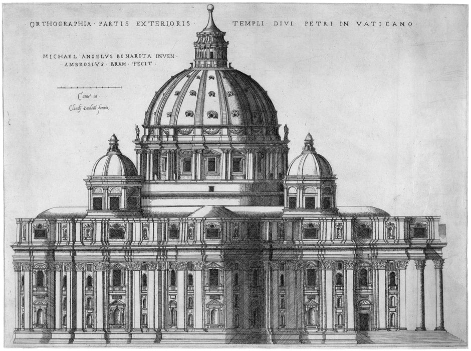 Ricostruzione del progetto di Michelangelo per la Cupola di San Pietro