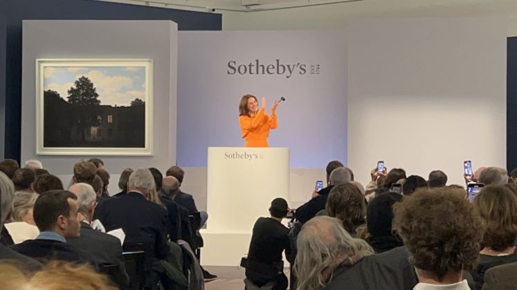 Sotheby's Londra durante l'asta di Magritte ph. Mario Bucolo