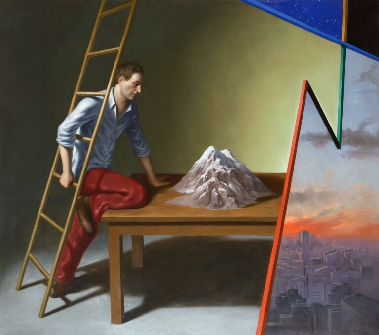 Stefano Di Stasio, Orizzonti, 2021, olio su tela, 210x240 cm. Courtesy l'artista & Galleria Alessandro Bagnai