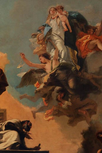 Tiepolo, Scuola dei Carmini, La madonna consegna lo scapolare a S. Simone Stock