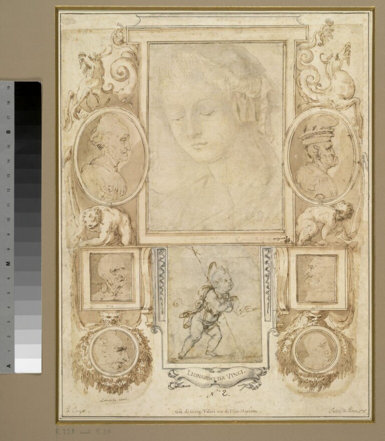 Attribue-a-Leonard-de-Vinci-Sept-etudes-de-tetes.-Saint-Jean-Baptiste-enfant©The-Albertina-Museum-Vienna
