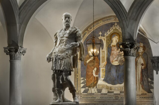 Cosimo I e affresco Madonna in trono