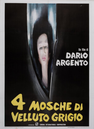 Quattro mosche di velluto grigio di Dario Argento Italia Francia 1971 Manifesto di MOS pseud. di Mario De Berardinis Collezione Museo Nazionale del Cinema