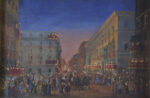 Ippolito Caffi (Belluno 1809 - Lissa 1866), La festa dei moccoletti a via del Corso. Courtesy Casa d'Aste Babuino, Roma