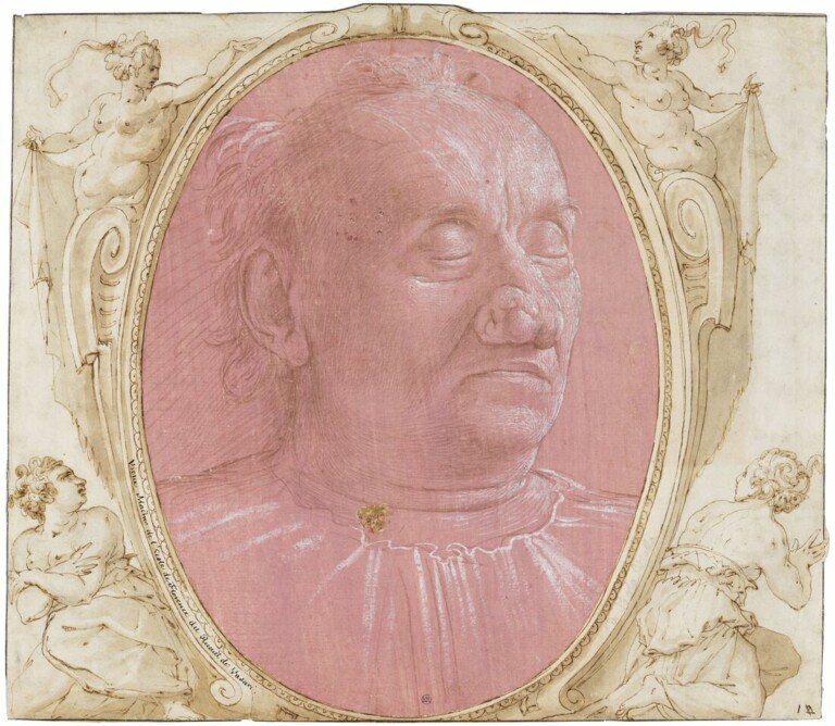 Attribution moderne, Domenico Bigordi, dit Domenico Ghirlandaio, Tête de vieillard aux yeux fermés, Stockholm, Nationalmuseum© Nationalmuseum, Photo Cecilia Heisser