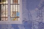 Adoration, film installation, detail wall painting and window. Courtesy the Artist, LIAF, Centraal Museum Utrecht, Ellen de Bruijne Projects, ChertLüdde Photo Tania Innocenti 2022