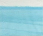 Antonio Scaccabarozzi, Immersioni, Ssenza titolo, 1980, tela non preparata parzialmente immersa, 53x64 cm. Collezione privata