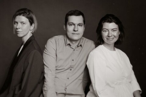 Borys Filonenko, Lizaveta German, Maria Lanko, curatori del Padiglione Ucraina