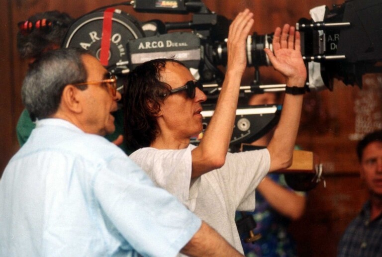 Dario Argento con Giuseppe Rotunno sul set de “La Sindrome di Stendhal”. Archivio Bellomo