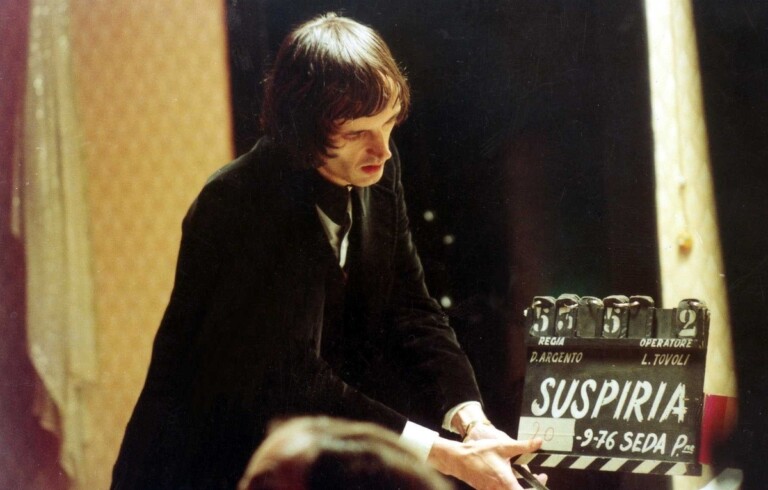 Dario Argento sul set di _Suspiria_. Photo Franco Bellomo