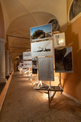 EMBT. Trame della memoria. Exhibition view at Real Academia de España, Roma 2022. Photo Paolo Fassoli