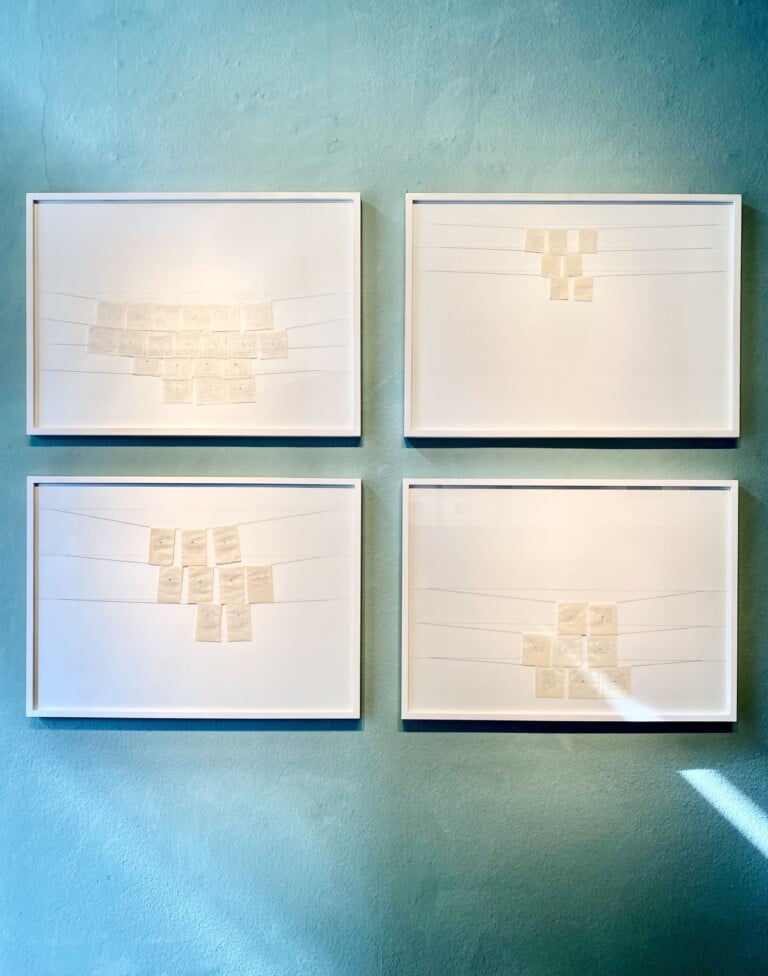 Elena Modorati, Calendari, 2013-21, carta, filo di cotone