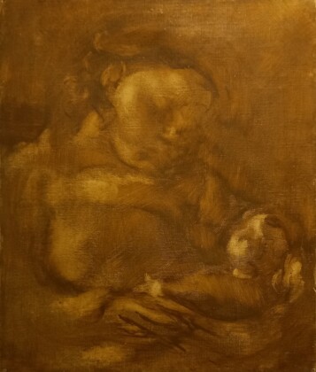 Eugène Carrière, Fillette à la poupée, olio su tela