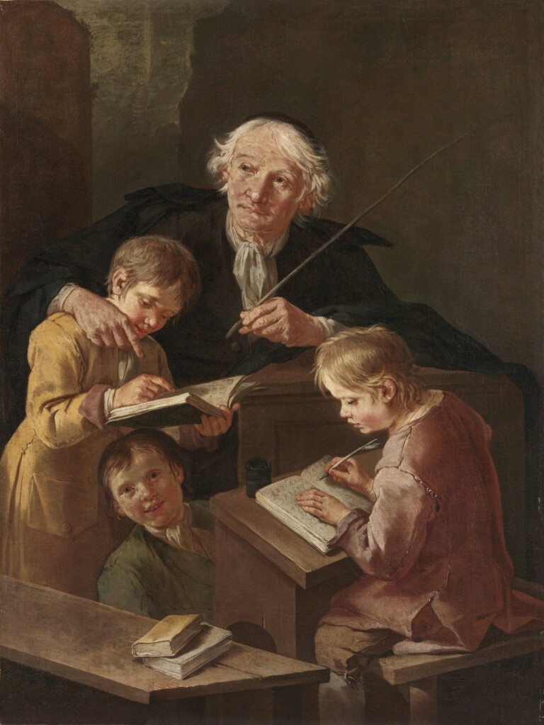 Giacomo Francesco Cipper detto Todeschini, La lezione del maestro, 1720 30 ca., olio su tela © Archivio fotografico Musei di Brescia. Fotostudio Rapuzzi. Pinacoteca Tosio Martinengo, Brescia