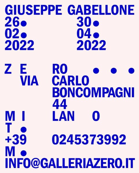 Giuseppe Gabellone da Galleria Zero