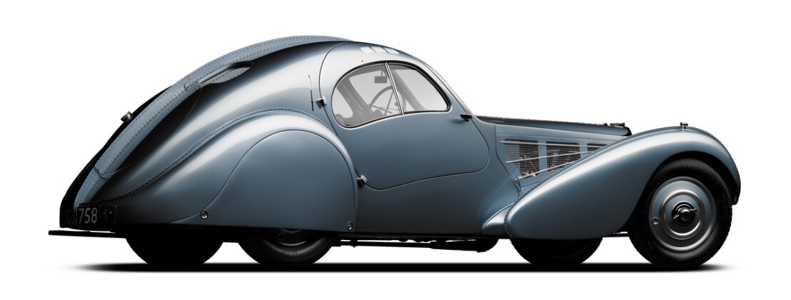 Jean Bugatti, Bugatti Type 57SC Atlantic, 1936, Merle & Peter Mullin, Melani & Rob Walton and the Mullin. Automotive Museum Foundation. Photo © Michael Furman