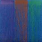 Pat Steir, Small Rainbow, 2021-22, olio su tela, 213.36 x 213.36 cm © Pat Steir. Photo Elisabeth Bernstein. Courtesy dell'artista e di Gagosian