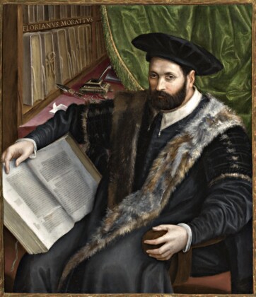 Prospero Fontana (Bologna 1512-1597) Ritratto del giureconsulto Floriano Moratti olio su tela, cm 115 x 101,7 – 139 x 124 (con cornice), Ph.C. Vannini