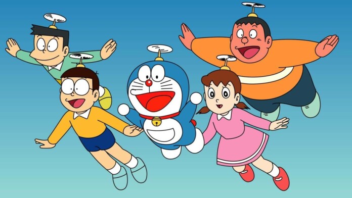 Una scena del cartone animato Doraemon