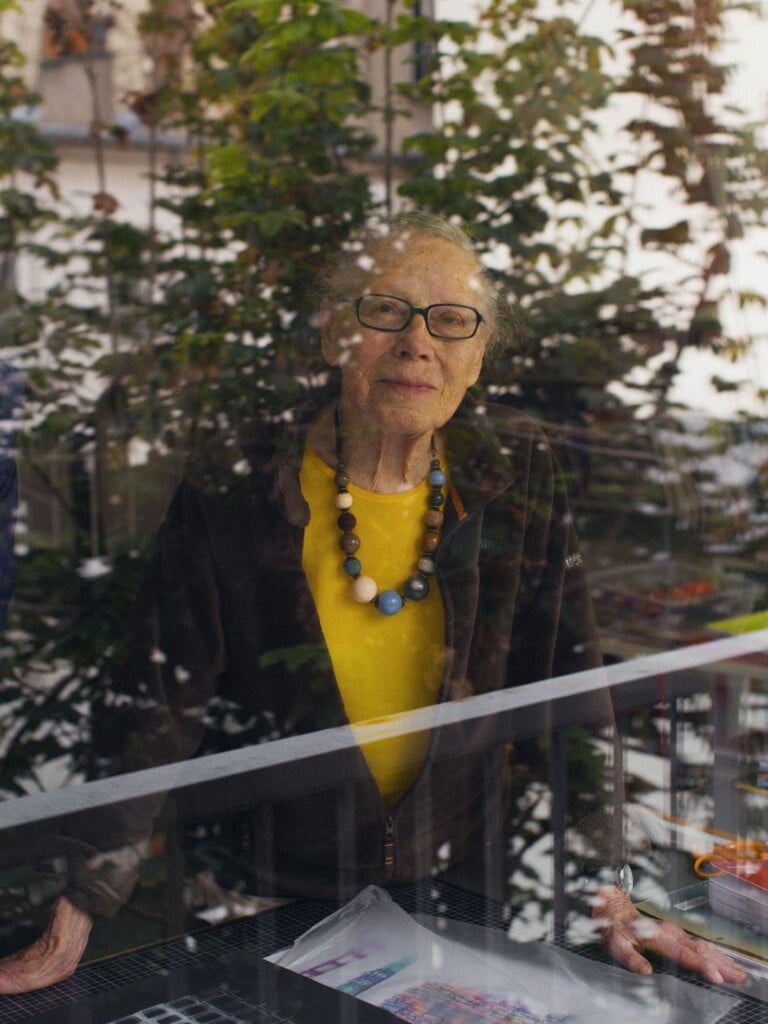 Vera Molnár in her atelier, Paris. Photograph by Rick Pushinsky © Courtesy Rick Pushinsky