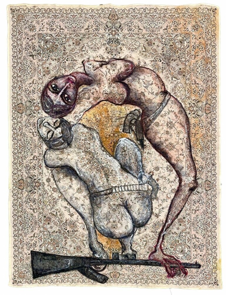 Zehra Doğan, Untitled, 2021. Courtesy l’artista & Prometeo Gallery, Milano Lucca