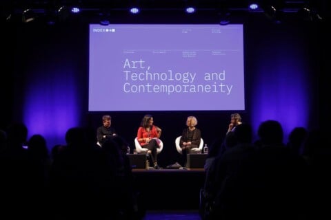 Un momento della presentazione di INDEX. Braga, ottobre 2021. Courtesy Braga Media Arts