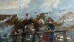 Ettore Tito Figure con cavalli Firmato in basso a destra Stima: 12.000 - 15.000 €
