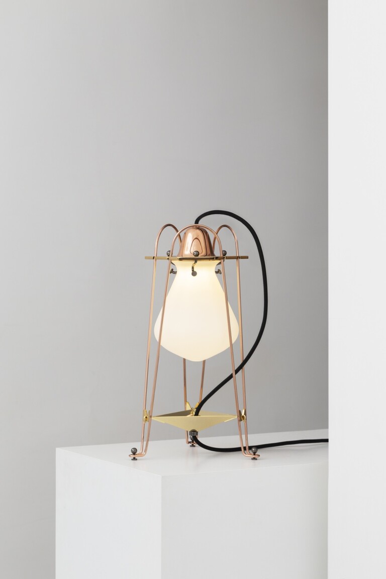 Umberto Riva Sud-Est Table Lamp, 2018 Edited by Giustini / Stagetti Glass, polished brass, black nickel-coated brass, copper