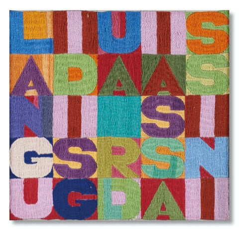 Alighiero Boetti, Languidi sguardi assassini (1989). Courtesy Il Ponte Casa d’Aste