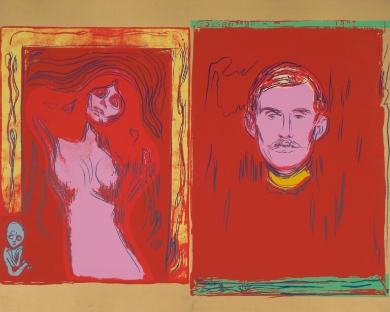 Andy Warhol, Madonna and Self-Portrait with Skeleton’s Arm (After Munch), 1984. Silkscreen on Lenox Museum Board Gunn and Widar Salbuvik © The Andy Warhol Foundation for the Visual Arts, Inc. / Licensed by Bildrecht, Vienna 2022 © Michal Tomaszewicz