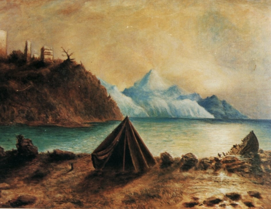 Arturo Nathan, Spiaggia con tenda, 1933. Collezione Gillo Dorfles. Courtesy Galleria Torbandena