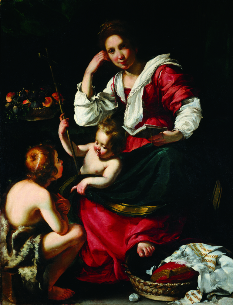 Bernardo Strozzi,Madonna col Bambino e san Giovannino, 1617-20 ca., olio su tela, 158 x 126 cm. Genova, Musei di Strada Nuova - Palazzo Rosso © Musei di Strada Nuova- Palazzo Rosso