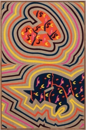 Carla Accardi, Parentesi n. 3, 1982, pittura vinilica su tela grezza, 156x102 cm