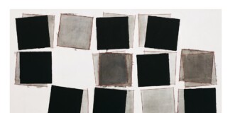 Carlo Ciussi, Senza titolo, 2005, olio e tecnica mista su tela, 140x250 cm