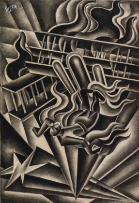 Fortunato Depero, Scontro aereo, 1936 37. MART – Museo di arte moderna e contemporanea di Trento e Rovereto, Fondo Depero