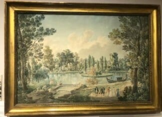 Galerie Terrades, du Castelet Giuseppe Bonaparte fa vedere il giardino di Mortefontaine