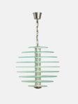 Gio Ponti, 0024 Lampadario, 1933, vetro e ottone nichelato, 50×45 cm. Collezione Marco Arosio