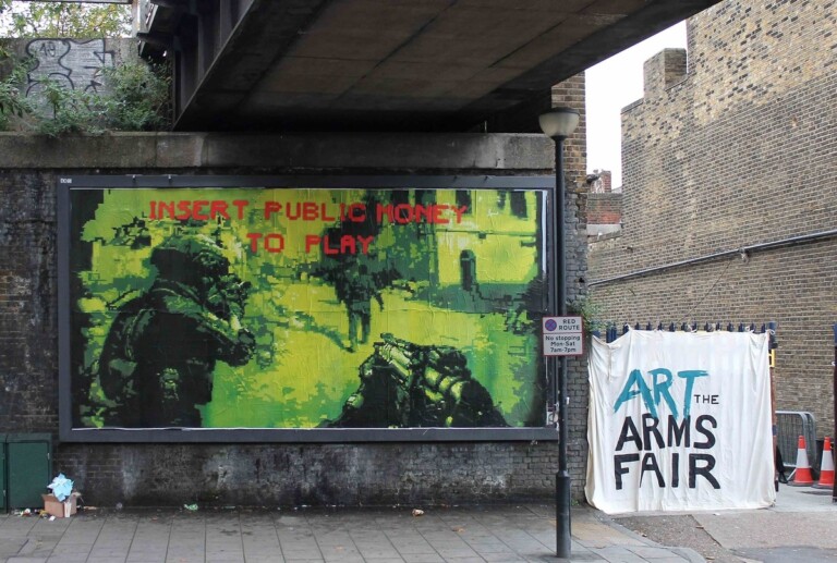 Hogre, Insert Public Money to Play, 2019, subvertising intervention, Old Kent Road, London. Photo credits Hogre