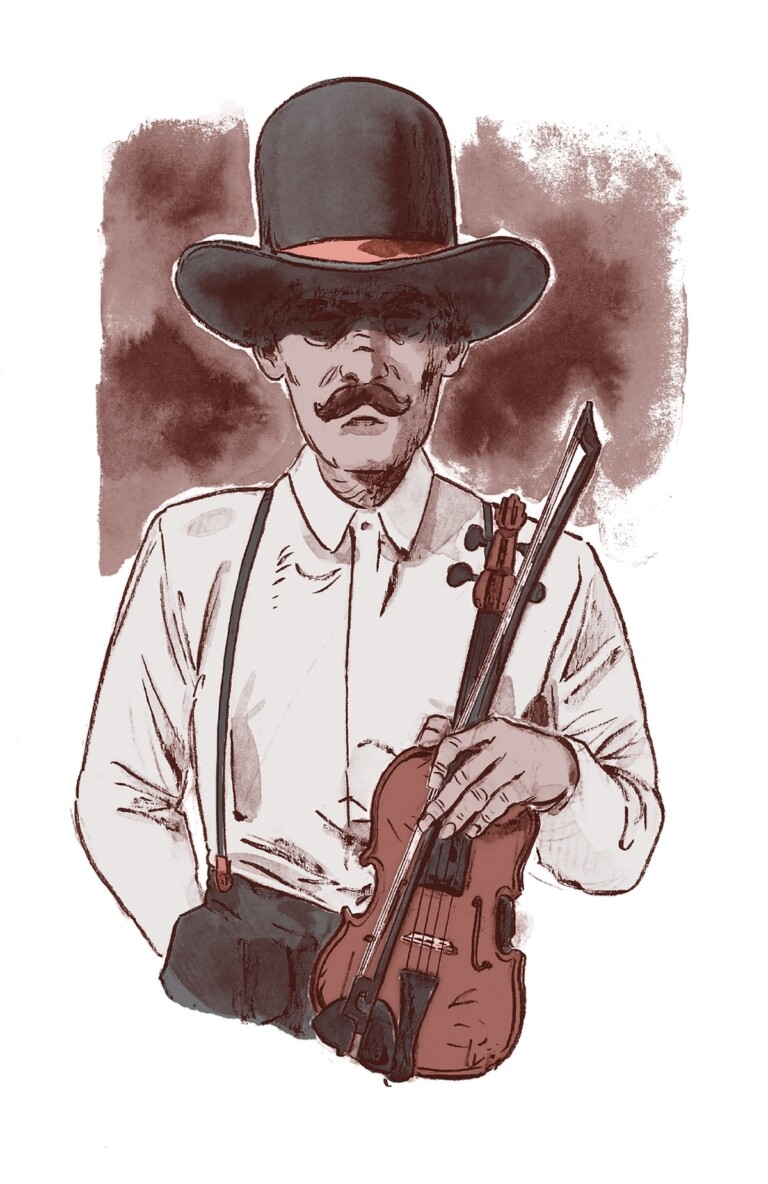 Il violinista Jones. Courtesy Giovanni _Gioz_ Scarduelli